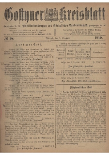 Gostyner Kreisblatt 1910.12.07 Nr 98