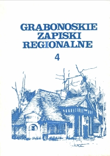 Grabonoskie Zapiski Regionalne 1994 Nr 4