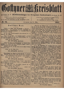 Gostyner Kreisblatt 1911.03.25 Nr 24