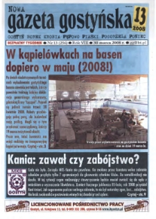 Nowa Gazeta Gostyńska 2008.03.30 R.8 Nr 13(256)