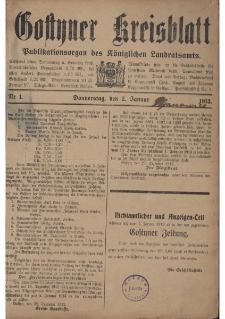 Gostyner Kreisblatt 1913.01.02 Nr 1