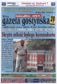 Nowa Gazeta Gostyńska 2008.07.20 R.8 Nr 29(272)