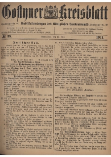 Gostyner Kreisblatt 1910.05.13 Nr 38
