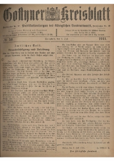 Gostyner Kreisblatt 1911.07.08 Nr 54