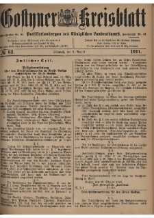 Gostyner Kreisblatt 1911.08.09 Nr 63