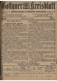 Gostyner Kreisblatt 1911.08.16 Nr 65
