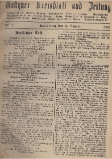 Gostyner Kreisblatt und Zeitung 1918.01.10 Nr 7