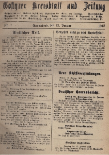 Gostyner Kreisblatt und Zeitung 1918.01.12 Nr 9