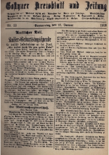 Gostyner Kreisblatt und Zeitung 1918.01.17 Nr 13