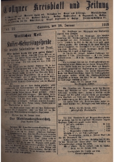 Gostyner Kreisblatt und Zeitung 1918.01.28 Nr 22