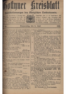 Gostyner Kreisblatt 1913.06.05 Nr 46