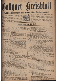 Gostyner Kreisblatt 1913.07.24 Nr 64