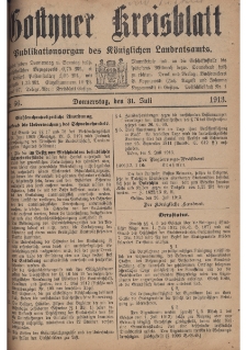 Gostyner Kreisblatt 1913.07.31 Nr 66