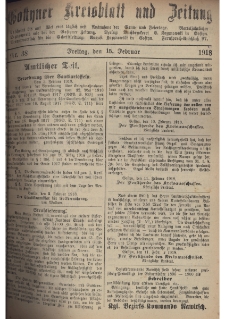Gostyner Kreisblatt und Zeitung 1918.02.15 Nr 38