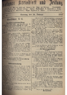 Gostyner Kreisblatt und Zeitung 1918.02.24 Nr 46