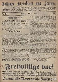Gostyner Kreisblatt und Zeitung 1918.04.12 Nr 78