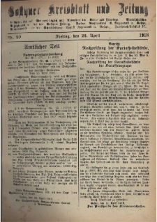 Gostyner Kreisblatt und Zeitung 1918.04.26 Nr 90