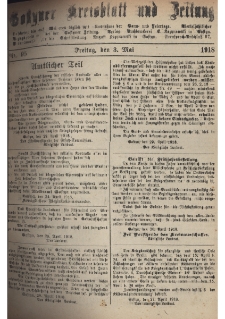 Gostyner Kreisblatt und Zeitung 1918.05.03 Nr 95