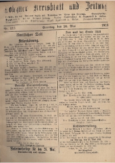 Gostyner Kreisblatt und Zeitung 1918.05.26 Nr 113