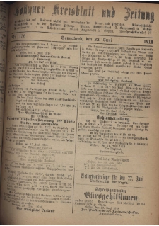 Gostyner Kreisblatt und Zeitung 1918.06.22 Nr 136