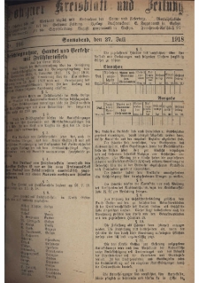 Gostyner Kreisblatt und Zeitung 1918.07.27 Nr 166