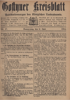 Gostyner Kreisblat 1914.06.11 Nr 47