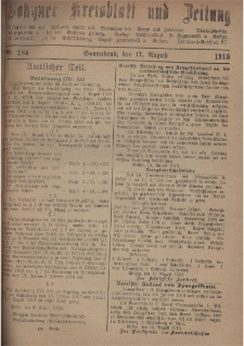Gostyner Kreisblatt und Zeitung 1918.08.17 Nr 184