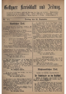 Gostyner Kreisblat und Zeitung 1914.09.25 Nr 107