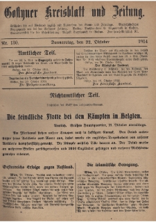 Gostyner Kreisblat und Zeitung 1914.10.22 Nr 130
