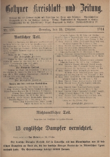 Gostyner Kreisblat und Zeitung 1914.10.25 Nr 133