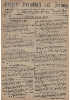 Gostyner Kreisblatt und Zeitung 1918.08.28 Nr 193