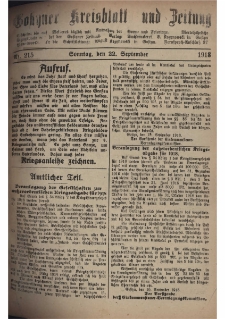Gostyner Kreisblatt und Zeitung 1918.09.22 Nr 215