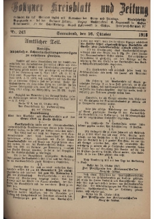 Gostyner Kreisblatt und Zeitung 1918.10.26 Nr 243
