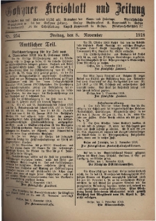 Gostyner Kreisblatt und Zeitung 1918.11.08 Nr 254