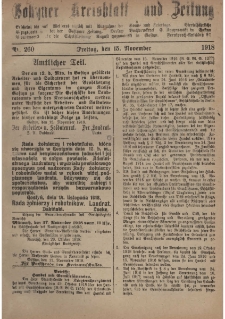Gostyner Kreisblatt und Zeitung 1918.11.15 Nr 260