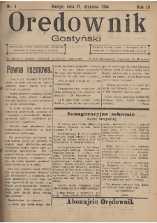 Orędownik Gostyński 1934.01.17 R.16 Nr 5