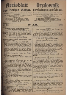 Gostyner Kreisblatt und Zeitung 1918.12.18 Nr 286