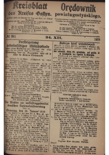Gostyner Kreisblatt und Zeitung 1918.12.24 Nr 291