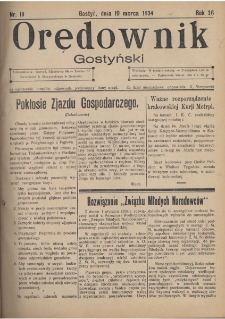 Orędownik Gostyński 1934.03.10 R.16 Nr 19