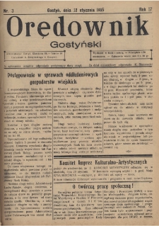 Orędownik Gostyński 1935.01.12 R.17 Nr 3