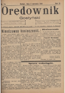 Orędownik Gostyński 1934.09.05 R.16 Nr 70