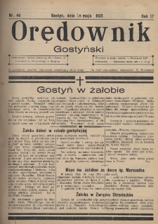 Orędownik Gostyński 1935.05.18 R.17 Nr 40