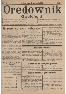 Orędownik Gostyński 1935.09.07 R.17 Nr 72