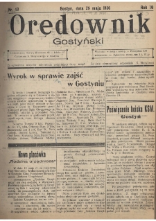 Orędownik Gostyński 1936.05.29 R.18 Nr 43