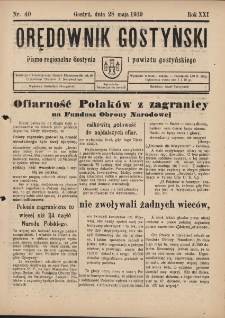 Orędownik Gostyński 1939.05.28 R.21 Nr 40