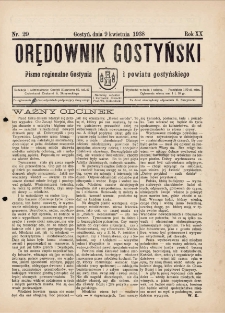 Orędownik Gostyński 1938.04.09 R.20 Nr 29