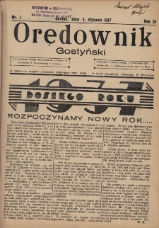 Orędownik Gostyński 1937.01.06 R.19 Nr 1