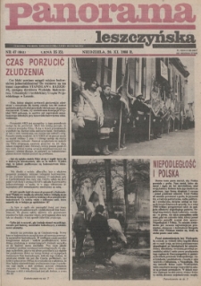 Panorama Leszczyńska 1988.11.20 R.10 Nr47(461)