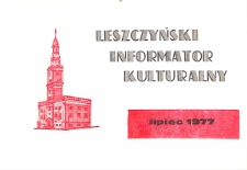 Leszczyński Informator Kulturalny 1977.07 Nr 6