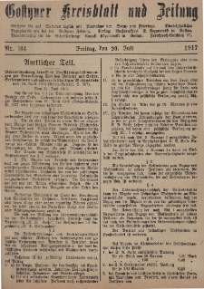 Gostyner Kreisblatt und Zeitun 1917.07.20 Nr 164g